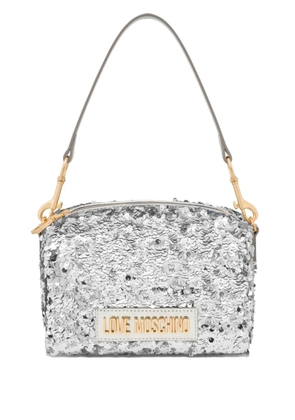 Love Moschino sequin-embellished shoulder bag - Grey