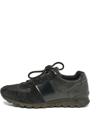 Prada Pre-Owned leather panelled sneakers - Black