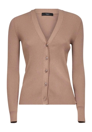 Weekend Max Mara ribbed v-neck cardigan - Neutrals