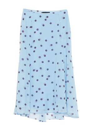 Rochas polka-dot silk skirt - Blue