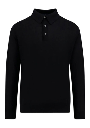 Kiton long-sleeve polo shirt - Black