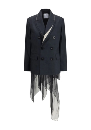 sacai double-breasted blazer - Grey