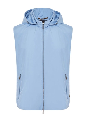 Moorer zip-up gilet - Blue