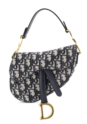Christian Dior Pre-Owned Saddle Handbag Oblique Canvas Mini shoulder bag - Blue