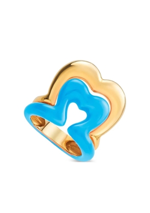 Nevernot 14kt Gold Enamel Heart Ring