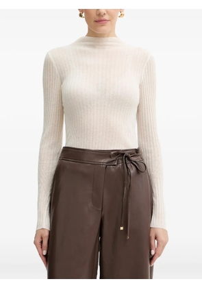 BOSS ribbed-knit top - White