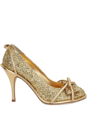 ALL IN 95mm glitter pumps - Gold