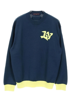 Louis Vuitton Pre-Owned 2010s crew-neck knitted sweater - Blue