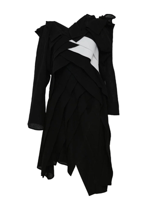 Yohji Yamamoto pleated midi dress - Black