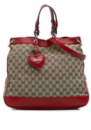 Gucci Pre-Owned 2016-2025 Medium GG Canvas Valentine Top Handle Bag satchel - Brown