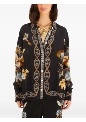 FARM Rio buttoned floral shirt - Black