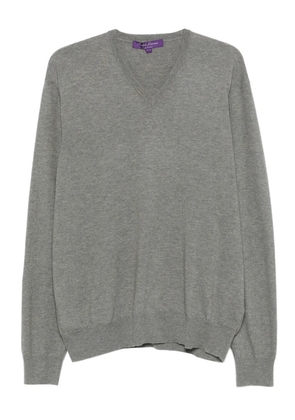 Ralph Lauren Purple Label V-neck long-sleeve sweater - Grey