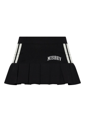 MISBHV striped pleated mini skirt - Black