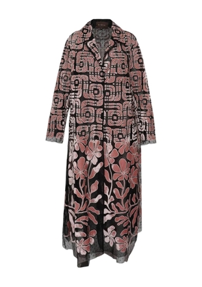 Biyan tulle velvet coat - Black