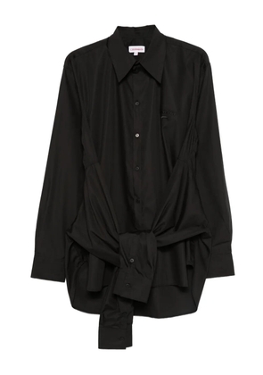 Charles Jeffrey Loverboy tie front hug shirt - Black
