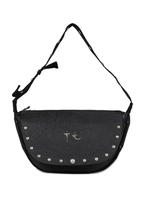 THUG CLUB logo-plaque messenger bag - Black