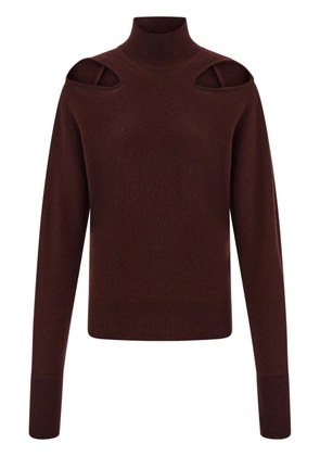 Ferragamo mock-neck cut-out jumper - Red