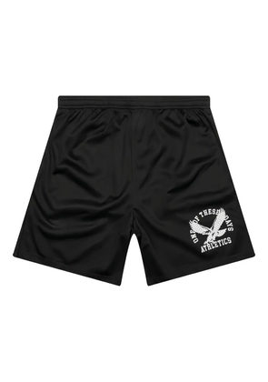 One Of These Days eagle-logo mesh shorts - Black