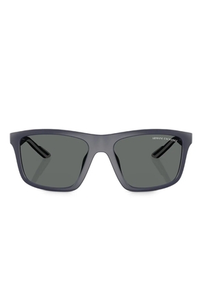 Armani Exchange matte rectangle sunglasses - Blue