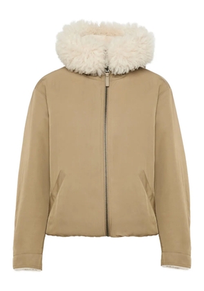 Yves Salomon hooded reversible jacket - Green