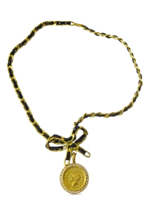 CHANEL Pre-Owned 1995 Medallion chain necklace - Gold