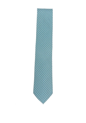 Ferragamo patterned tie - Blue