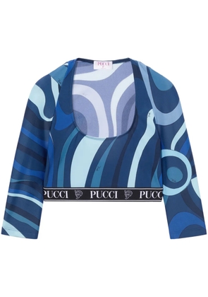 PUCCI Marmo-print top - Blue