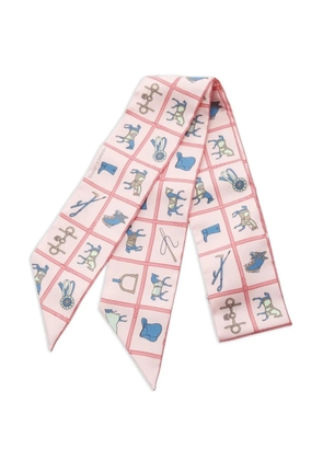Hermès Pre-Owned 2020s Couvertures et Tenues de Jour silk scarf - Pink