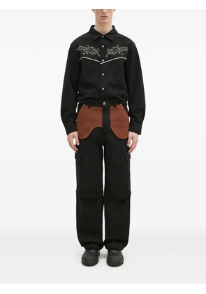 Andersson Bell embroidered yoke shirt - Black