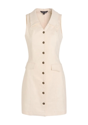 Sister Jane button-fastening mini dress - Neutrals