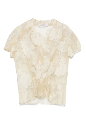 Christian Dior Pre-Owned 2010's floral-print top - Neutrals