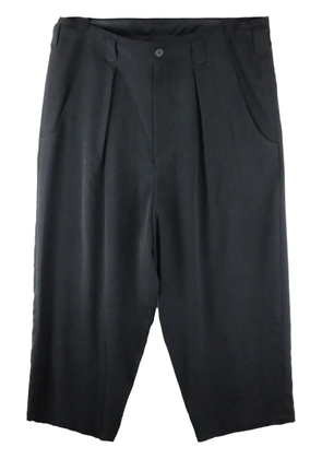 Yohji Yamamoto pleated wide-leg trousers - Black