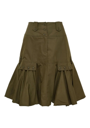 Rokh pleated-hem midi skirt - Green