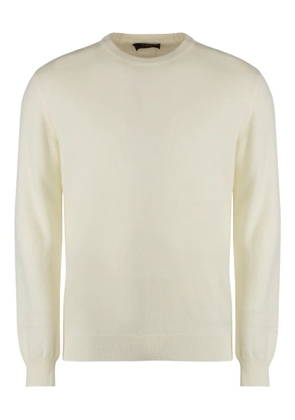 Moorer ribbed crew-neck cashmere sweater - White