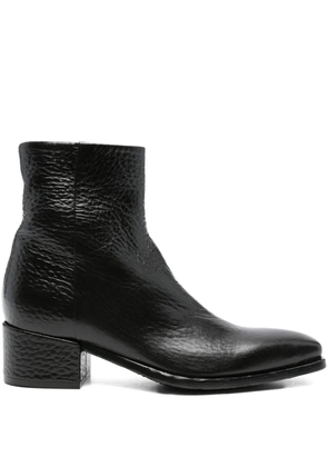 KING TARTUFOLI 50mm leather zipped boots - Black