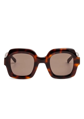Kaleos Harwood tortoiseshell square-frame sunglasses - Brown