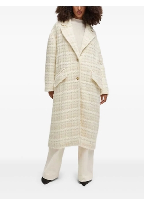 BOSS bouclé-knit coat - Neutrals