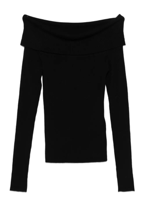 LIU JO off-shoulder ribbed sweater - Black