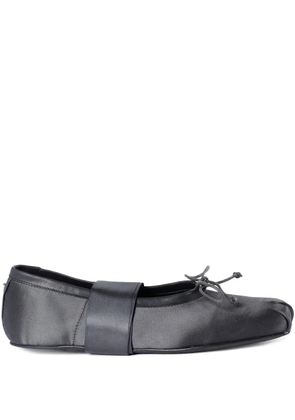 Ann Demeulemeester satin ribbon ballet flats - Grey