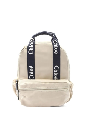 Chloé Pre-Owned 2020s logo-print backpack - Neutrals