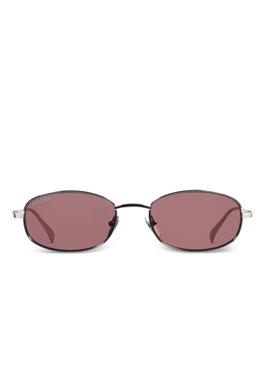 Gucci Eyewear oval-frame sunglasses - Silver