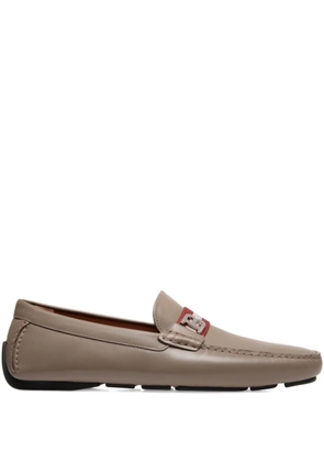 Bally Driver leather strap loafers - Neutrals