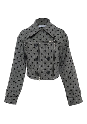 Rokh double-breasted polka dot jacket - Grey