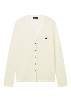 tout a coup logo-embroidered cardigan - Yellow