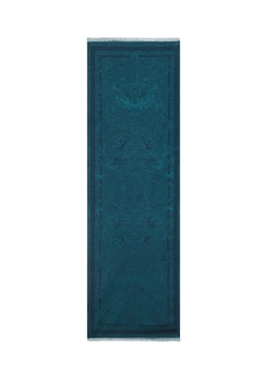 ETRO floral jacquard scarf - Blue