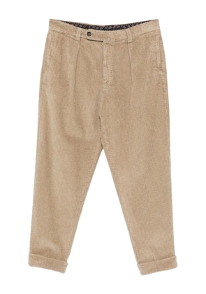 Berwich Chiaia GD pleated corduroy trousers - Neutrals