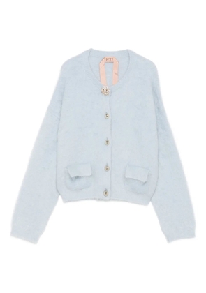 Nº21 embellished pocket cardigan - Blue