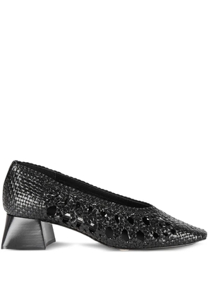 Miista 40mm Marina woven leather pumps - Black
