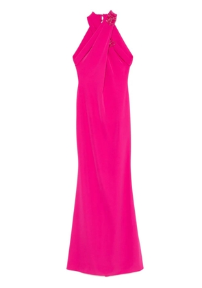 CRISTALLINI crystal-embellished maxi dress - Pink