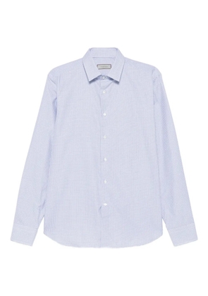 Canali checked cotton shirt - Blue